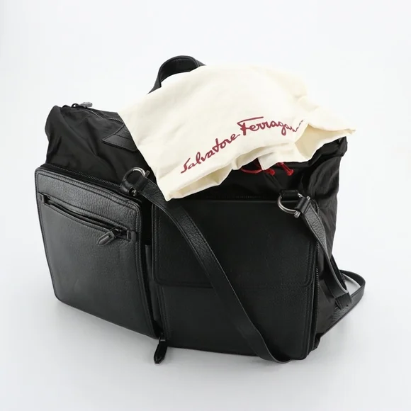 Salvatore Ferragamo Black Duffel Bag